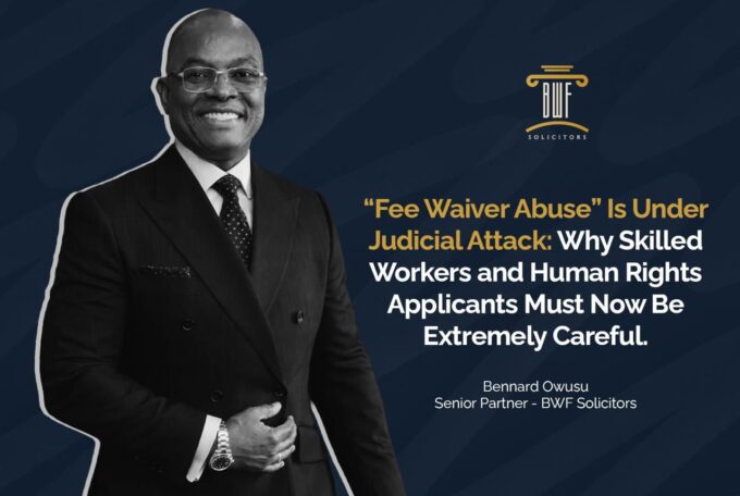 “Fee Waiver Abuse” Is Under Judicial Attack: Why Skilled Workers and Human Rights Applicants Must Now Be Extremely Careful